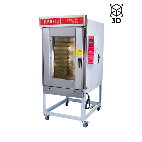 Forno Turbo 10 Esteiras à Gás FTG 300 G Paniz