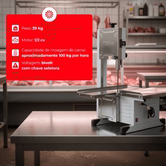 Serra Fita com Moedor Hi 1810M Bivolt Hidro - Imagem 3