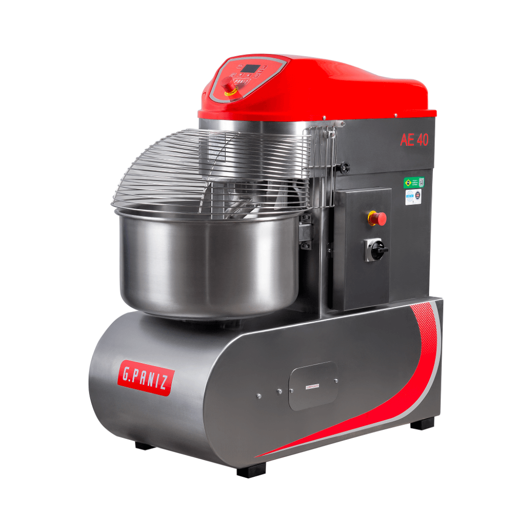 Amassadeira Espiral 40 kg AE 40 G2 2 Velocidades Inox 220v Trifásica G Paniz