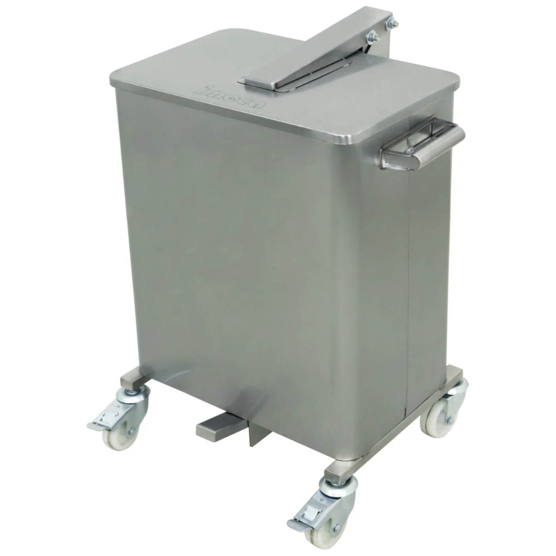 Lixeira em Aço Inox com Roda 75 Litros Imeca