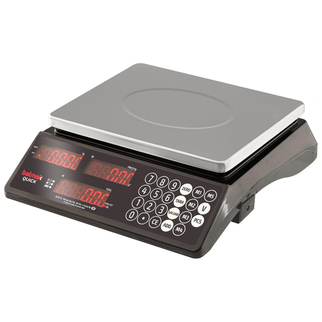 Balança Digital 33 kg QUICK33B 3 em 1 com Prato em Inox Bivolt Balmak