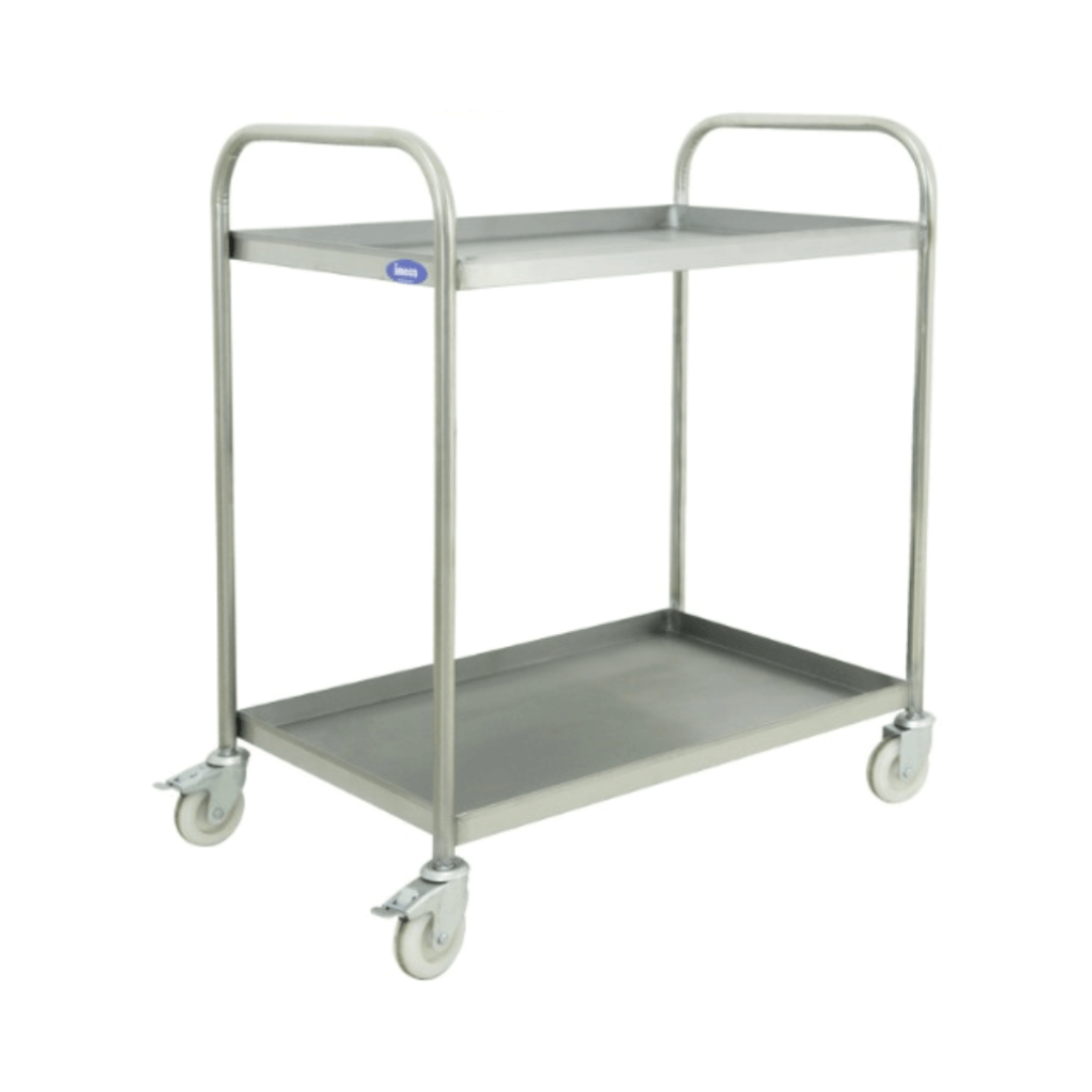 Carrinho para Transporte em Aço Inox 430 2 Bandejas Imeca
