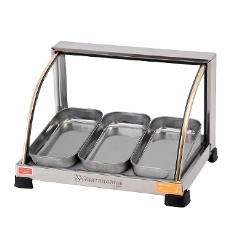 Estufa Aquecida Ouro Curva 3 bandejas Inox 110v Marchesoni