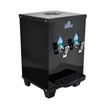 Bebedouro Industrial de Bancada 1 Gelada 1 Natural 10 Litros 110v Office Black Frisbel