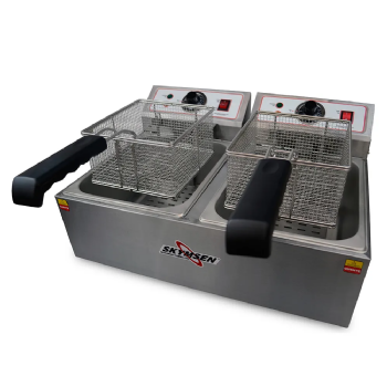 Fritadeira Elétrica 2 Cubas de 5 Litros FED-20-N Inox 110v Skymsen