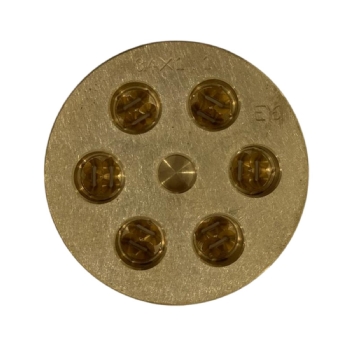 Trefila Molde de Extrusão em Bronze 75mm para Espaguetes 1,9 mm Sirman