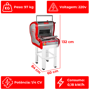 Fatiadeira De Pães Elétrica Automática FP 12 G2 Pedestal Epóxi 220v G Paniz