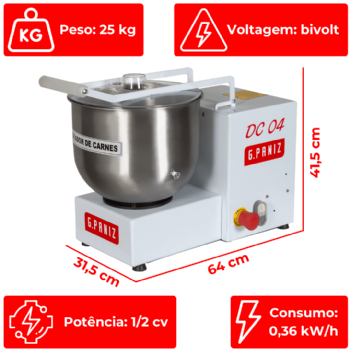 Desfiador de Carne 4 kg DC 04 Bivolt G Paniz
