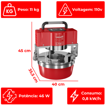 Misturador Industrial Gourmella Cooker CZ 10 F Panela de Alumínio 220v G Paniz