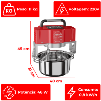 Misturador Industrial Gourmella Cooker CZ 10 F Panela em Inox 220v G Paniz