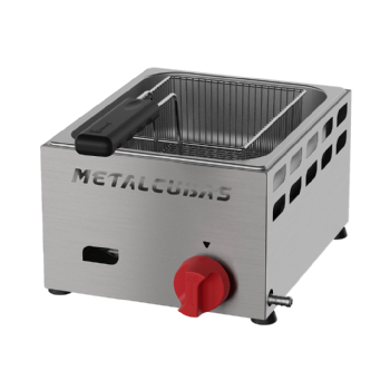 Fritadeira a Gás Baixa Pressão 1 Cuba 3 Litros FRCG 3 Inox Metalcubas