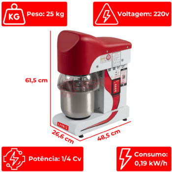 Batedeira Planetária 05 Litros BP 05 RP 220v G Paniz