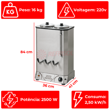 Cafeteira Elétrica Profissional 20 Litros 220v Marchesoni