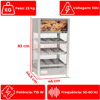 Estufa Vapor Reta Pass Through 486 9 Bandejas 110v Titã