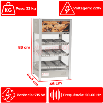 Estufa Vapor Reta Pass Through 486 9 Bandejas 220v Titã