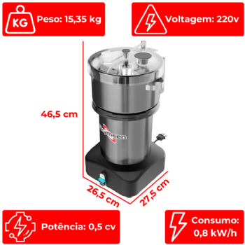 Cutter Processador De Alimentos 04 Litros CR-4 Inox 220v Skymsen