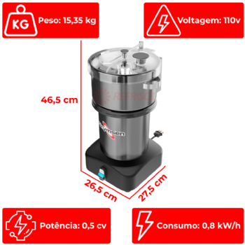 Cutter Processador De Alimentos 04 Litros CR-4 Inox 110v Skymsen