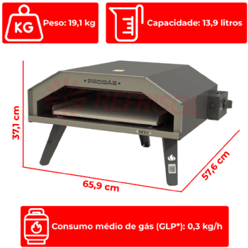 Forno Refratário A Gás PRUNO-40 Progás
