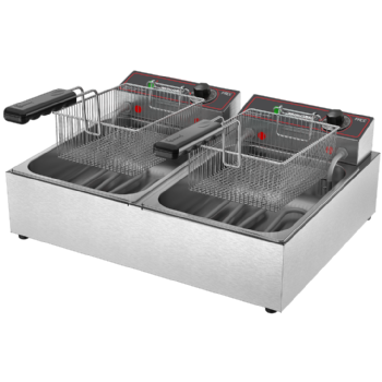 Fritadeira Elétrica 2 Cubas Óleo 06 litros FRCE 06 220v Metalcubas