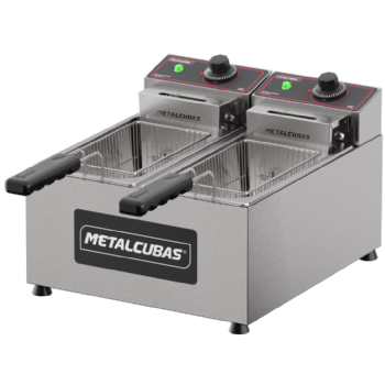 Fritadeira Elétrica 2 Cubas de 3 Litros FE 2 C 220v Metalcubas