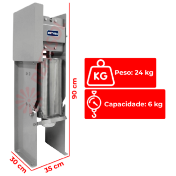 Máquina Masseira Para Churros Manual Vertical 6 kg MCV06 Metvisa