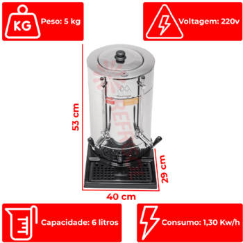 Cafeteira Elétrica Master 6 litros 220v Marchesoni