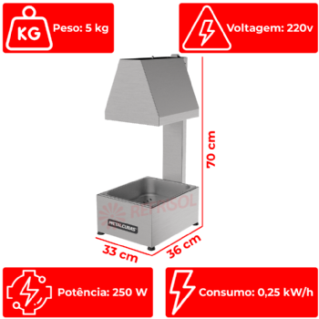 Conservador de Frituras MCF 01 CP 220v Metalcubas