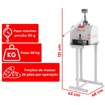 Divisora de Massas DV 36 Pedestal G Paniz