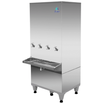 Bebedouro Industrial de Coluna 3 Geladas 1 Natural Inox 200 Litros 110v Frisbel