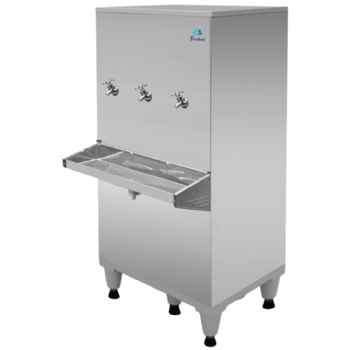 Bebedouro Industrial de Coluna 3 Geladas Inox 100 Litros 220v Frisbel