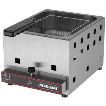 Fritadeira a Gás Alta Pressão 1 Cuba 3 Litros FRCG 3 Inox Metalcubas