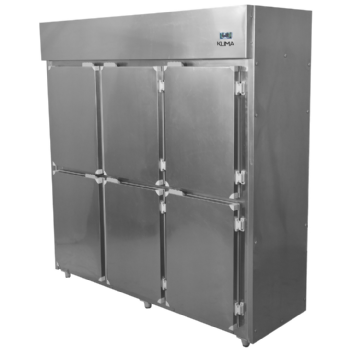 Refrigerador Vertical Industrial 6 Portas Inox Klima 220V - Alta Capacidade