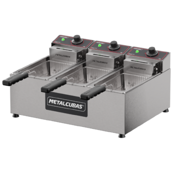 Fritadeira Elétrica industrial - 3 Cubas de 3 Litros FE 3 C 220v Metalcubas