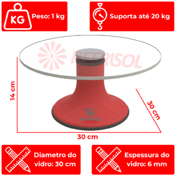Bailarina Giratória Profissional Para Bolos Confeitaria BLB 300 Vermelha Braesi