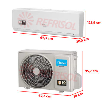 Ar-Condicionado Split Hi-Wall Inverter 30.000 BTU XtremeSave Quente e Frio 220v Midea 42AGVQC30M5