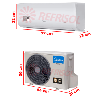 Ar-Condicionado Split Hi-Wall Inverter 18.000 BTU XtremeSave Frio 220v Midea 42AGVCI18M5