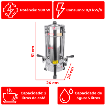 Cafeteira Elétrica Tradicional 2 Litros C22 220v Consercaf