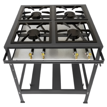 Fogão Industrial 4 Bocas Simples Alta Pressão Metal Brey