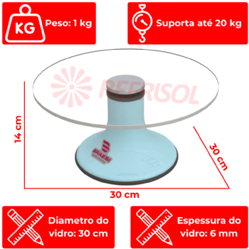 Bailarina Giratória Profissional Para Bolos Confeitaria BLB 300 Azul Braesi