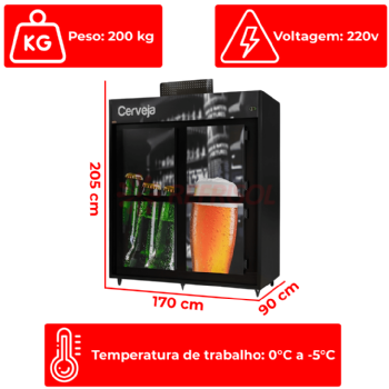 Cervejeira King 4 portas 220v Chimafrio