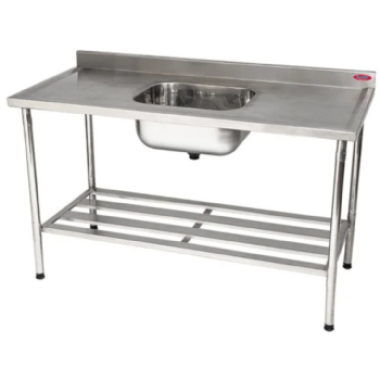 Mesa Pia 200 x 70 com 1 Cuba 50 x 40 x 25 Total Inox 430 Imeca