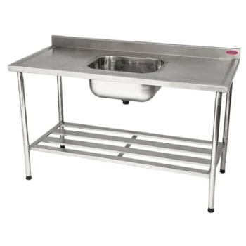 Mesa Pia 190 x 70 com 1 Cuba 50 x 40 x 25 Total Inox 430 Imeca