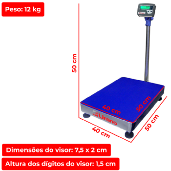 Balança de Plataforma UR 10000 LIGHT 150/50 40x50 cm Urano