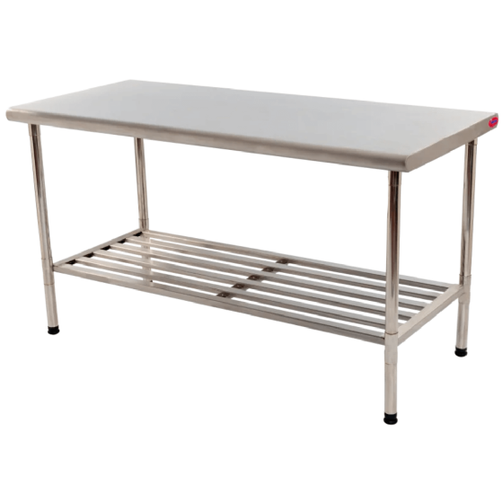 Mesa de Trabalho 120 x 70 Total Inox 430 Desmontável Imeca