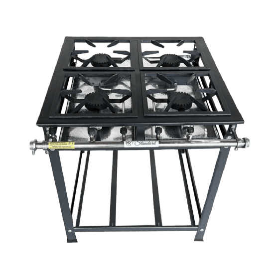 Fogão Industrial 4 Bocas Simples Alta Pressão Standard 30x30 P5 MR Fogões