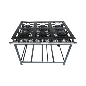 Fogão Industrial 6 Bocas 3 Simples 3 Duplas Baixa Pressão Standard 30x30 P5 MR Fogões