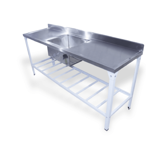 Mesa Pia 190 x 70 com 1 Cuba Inox 430 Innal