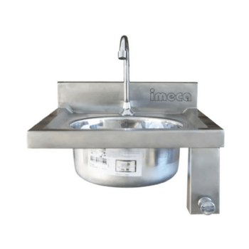 Lavatório em Aço Inox 43x45 Cuba 30x15 Com Acionamento no Joelho Imeca