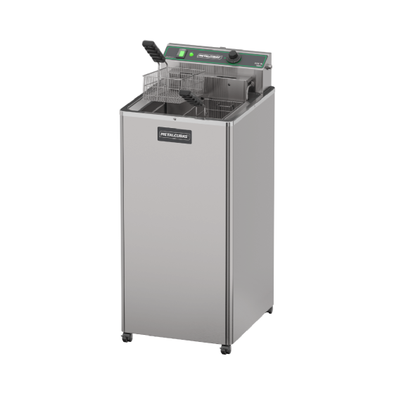 Fritadeira Elétrica Zona Fria de Óleo 15 Litros 8000 W FOE 15 P 220v Metalcubas