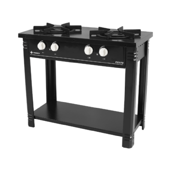 Fogão Industrial 2 Bocas Baixa Pressão Bravo Preto Venâncio